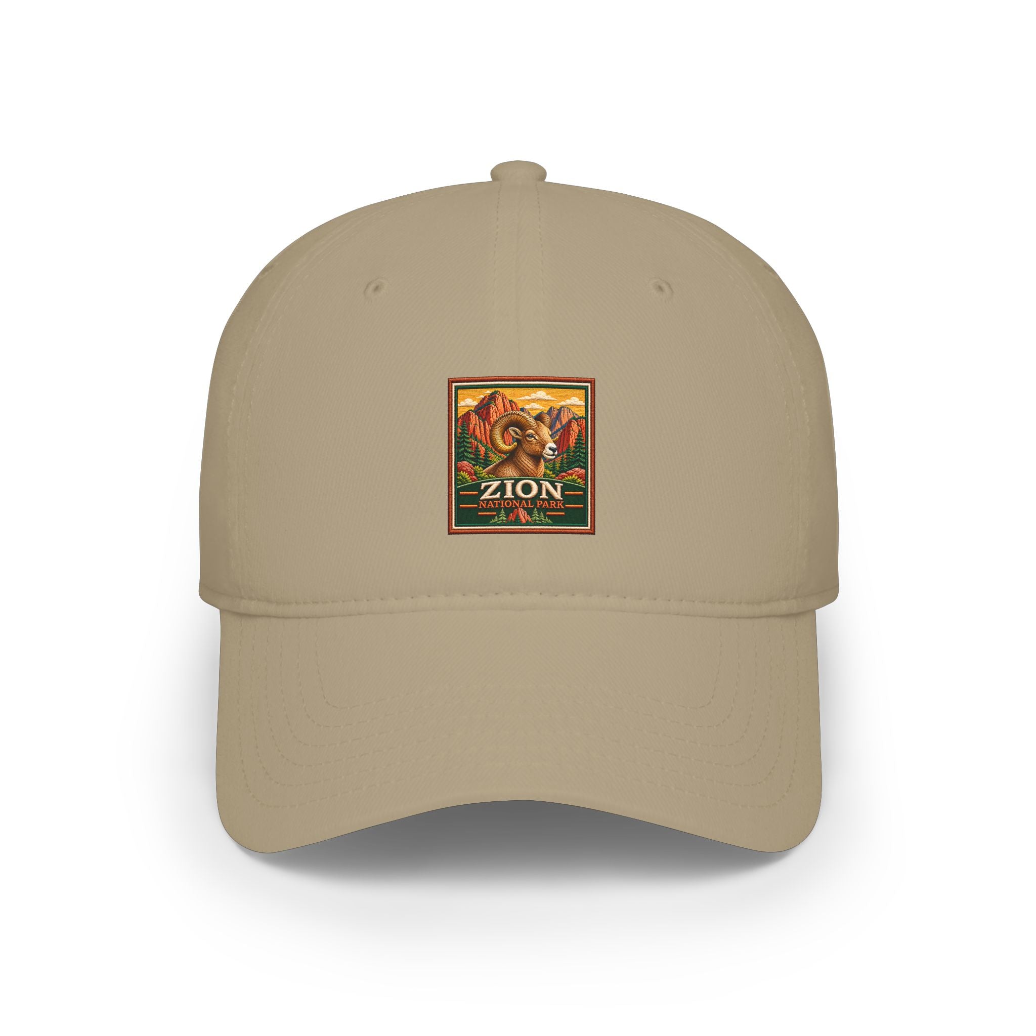 Bighorn Sheep Zion National Park Vintage Graphic Cap square logo