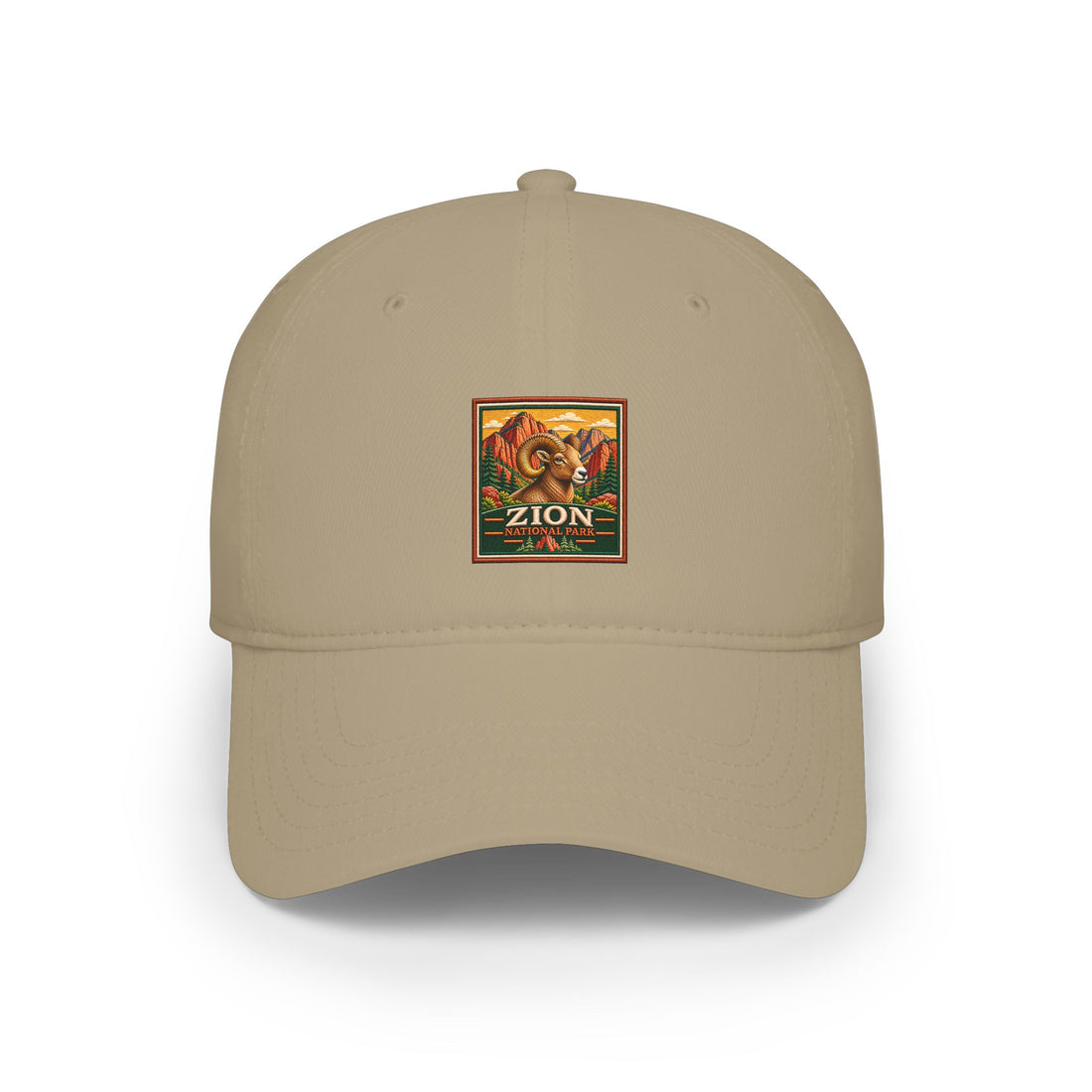 Bighorn Sheep Zion National Park Vintage Graphic Cap square logo