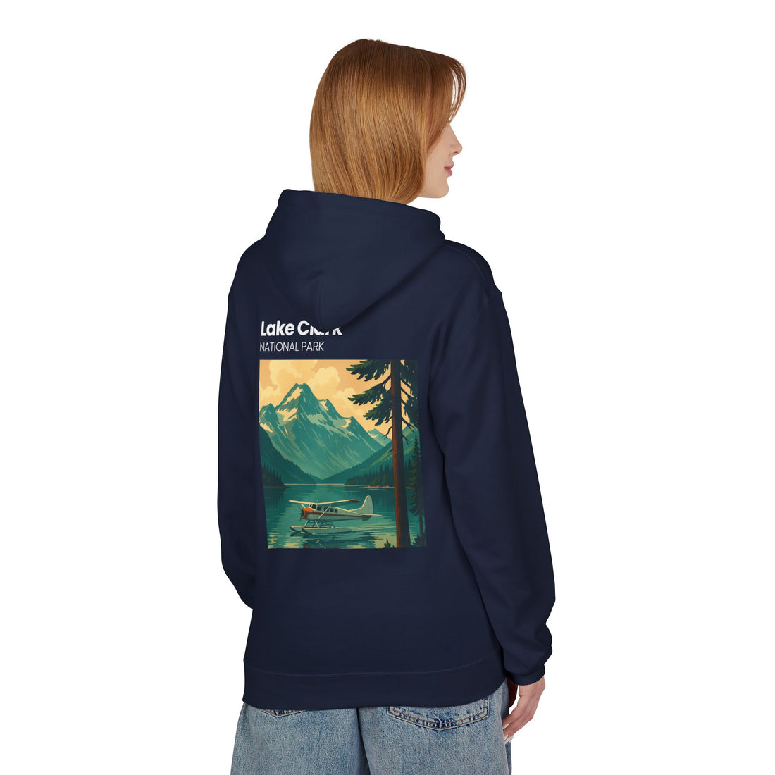 Lake Clark National Park vintage landscape Hoodie | Mountain Lake Seaplane