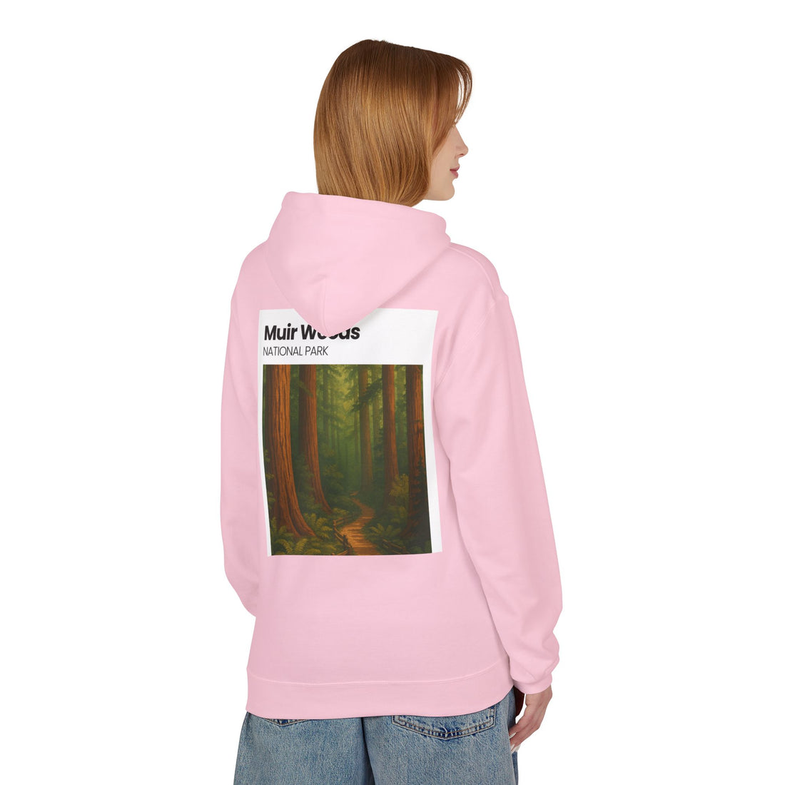 Muir Woods National Park Forest Path Hoodie | Vintage Nature Poster