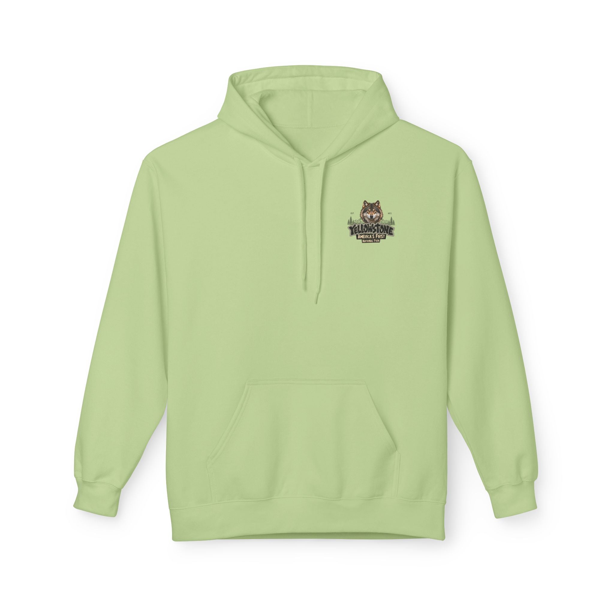 Yellowstone Wolf – Where the Wild Still Roams Hoodie Model3