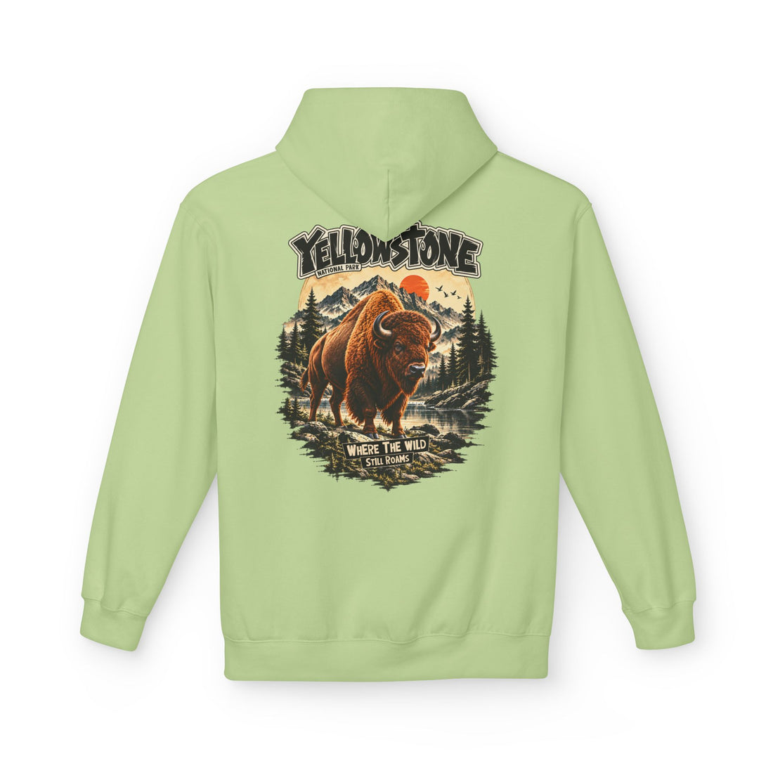 Yellowstone Bison – Where the Wild Still Roams Hoodie Model3