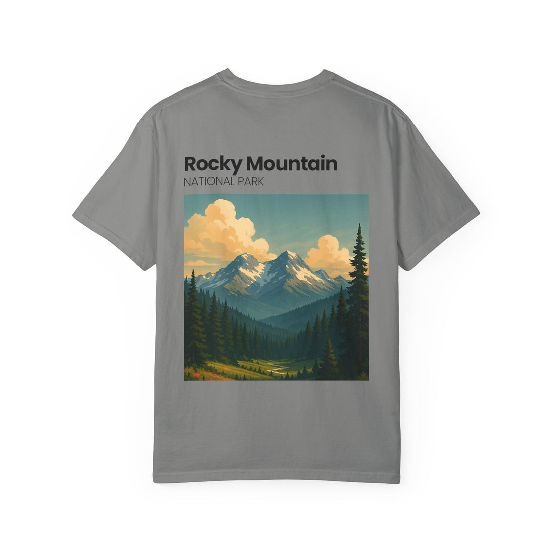Rocky Mountain National Park Vintage Poster T-shirt | Mountain Landscape Tee