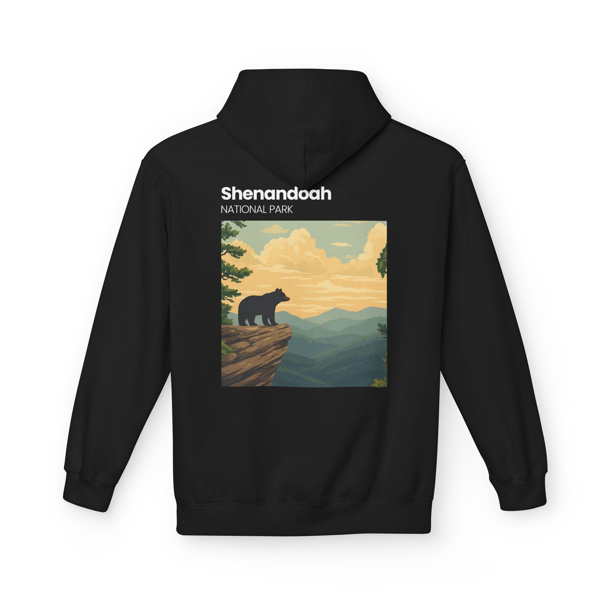 Shenandoah National Park Bear Hoodie | Vintage Travel Poster style