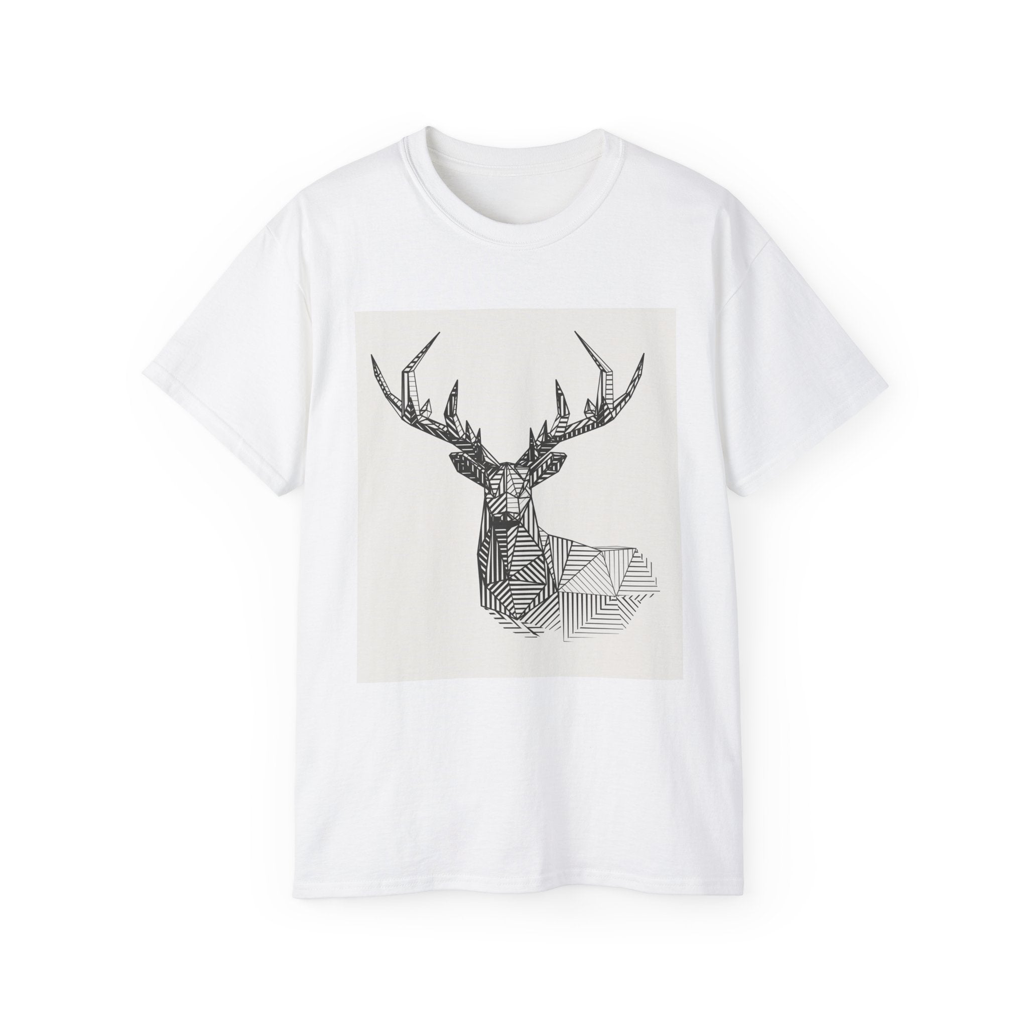 Geometric Deer Graphic Tee - Unisex Ultra Cotton T-Shirt