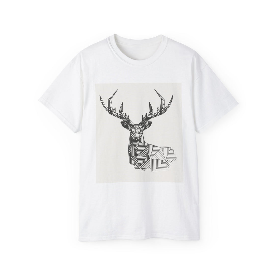 Geometric Deer Graphic Tee - Unisex Ultra Cotton T-Shirt