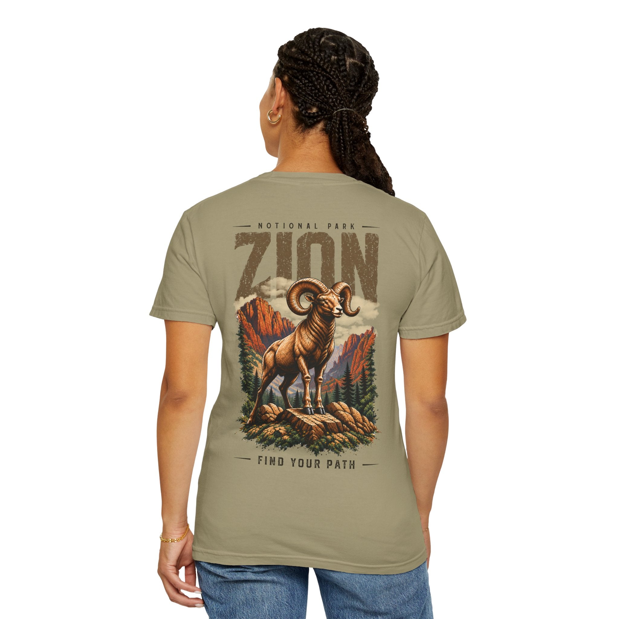 Bighorn Sheep Zion National Park Vintage Graphic T-Shirt