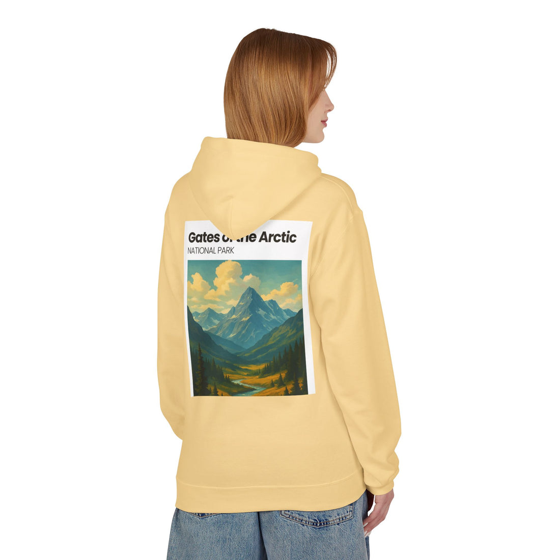 Gates of the Arctic National Park Hoodie | Mountain Landscape Retro Poster