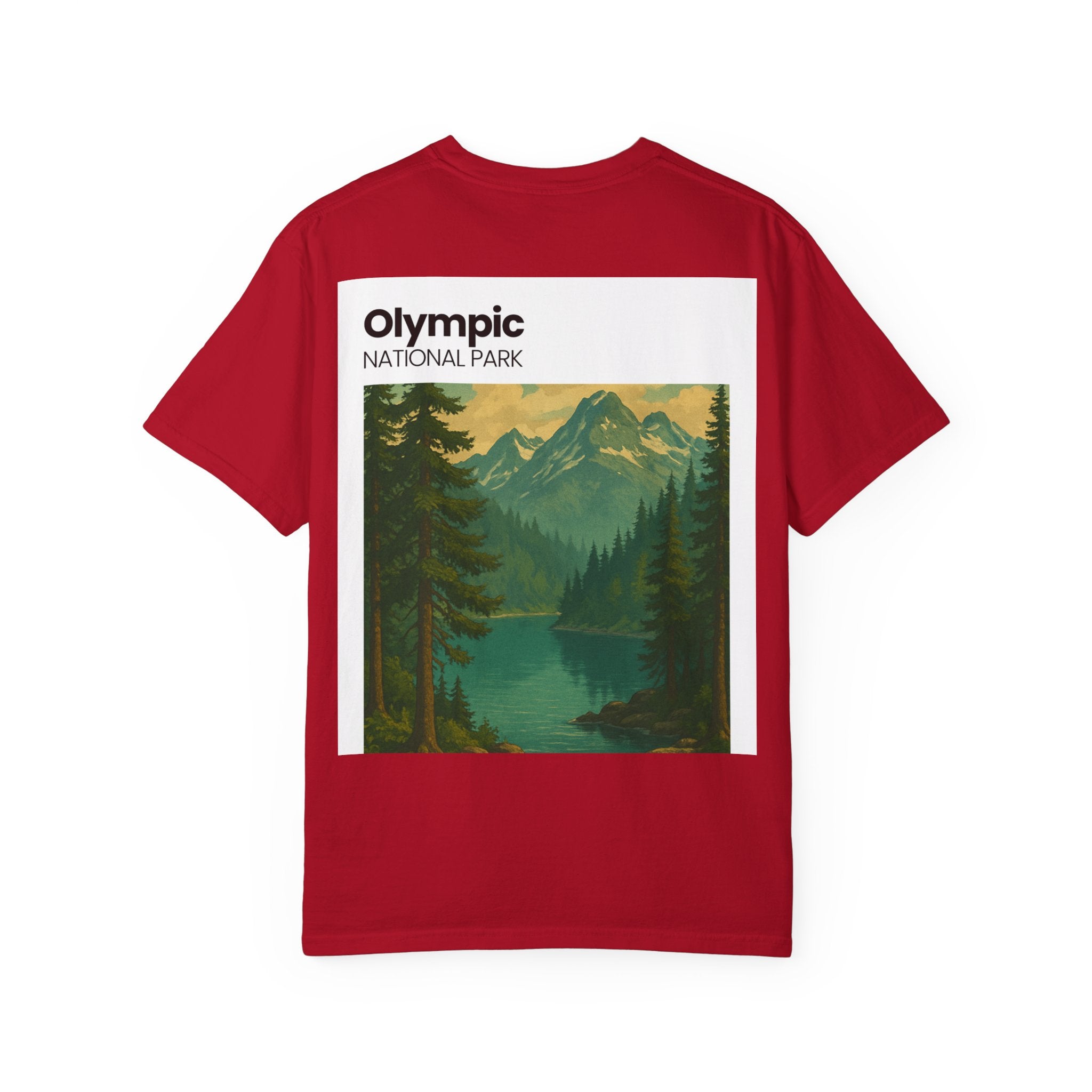 Olympic National Park landscape T-Shirt | mountain lake forest tee