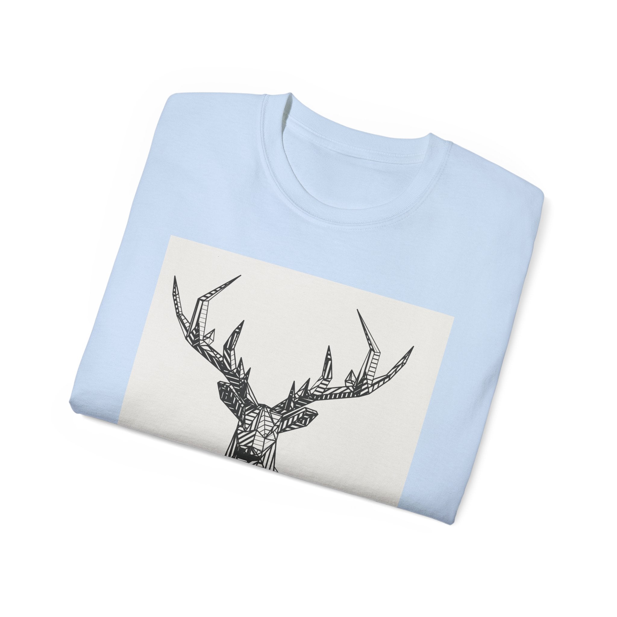 Geometric Deer Graphic Tee - Unisex Ultra Cotton T-Shirt