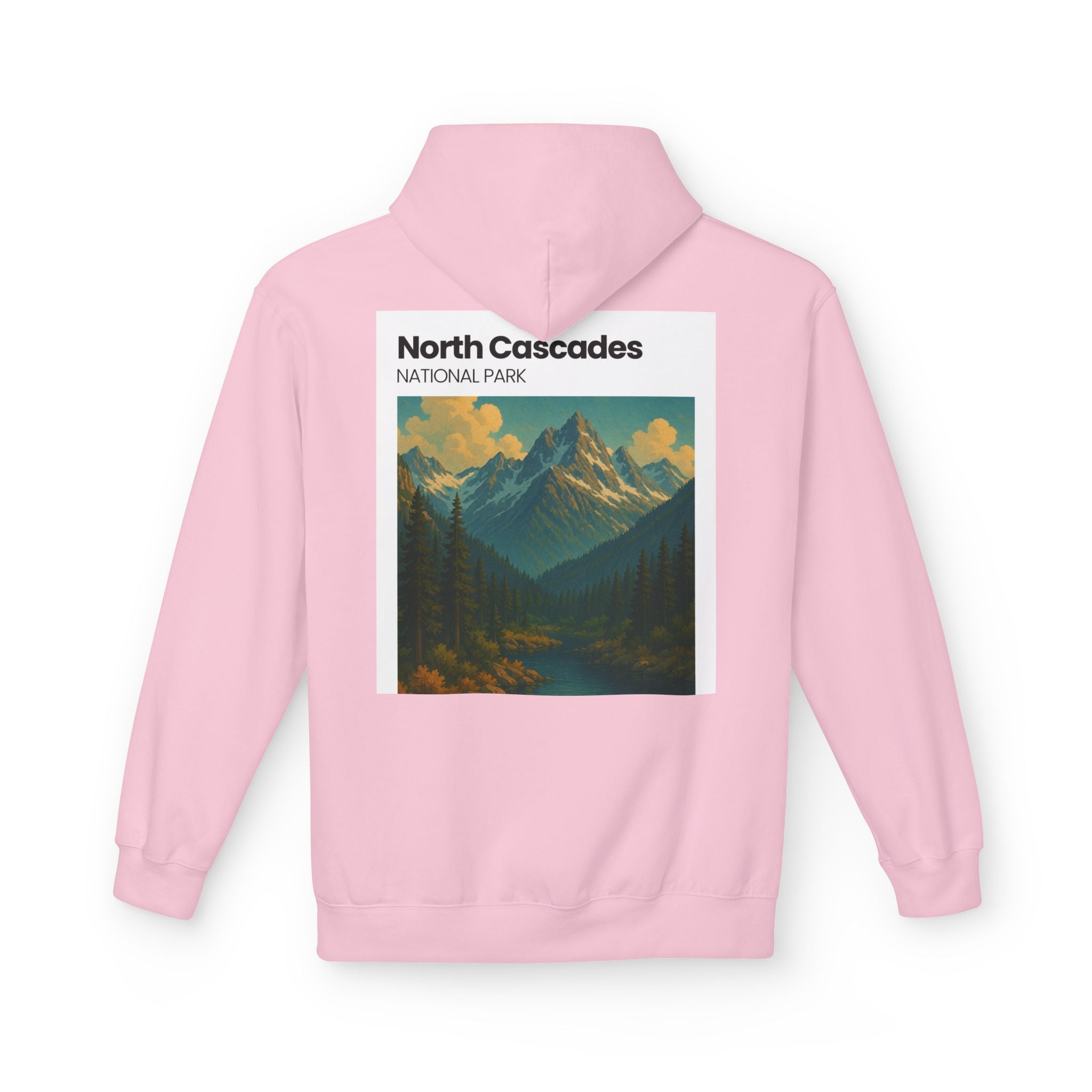 North Cascades National Park mountain art Hoodie | vintage landscape pullover