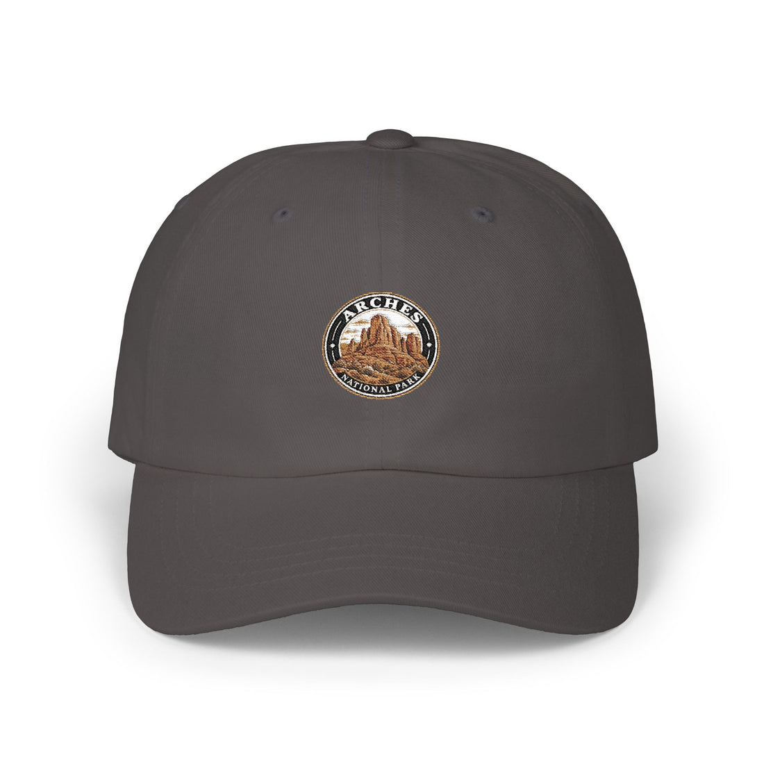 Arches National Park Red Rock Dad Cap Round Logo