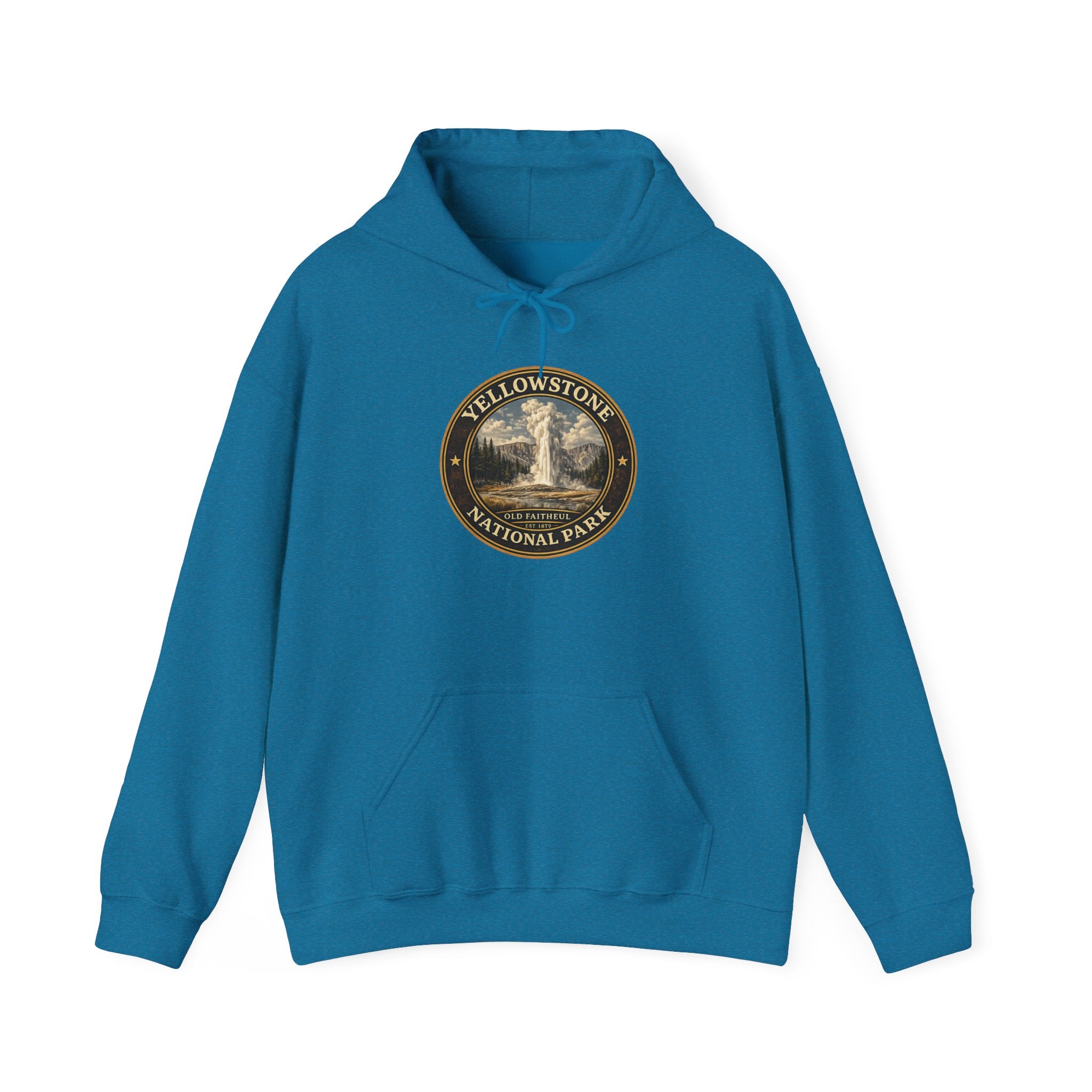 Yellowstone Old Faithful Round Badge Hoodie