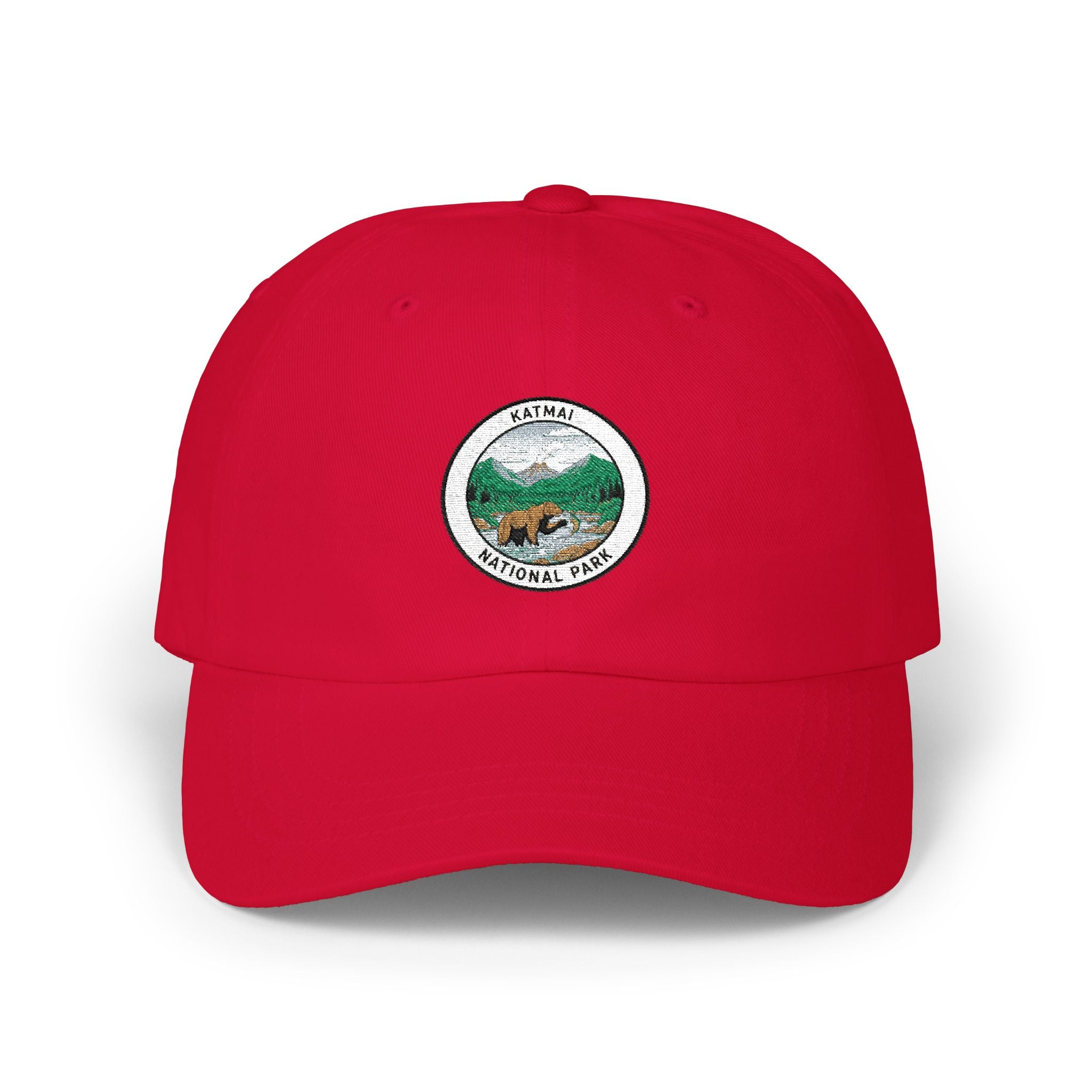 Katmai Mountain National Park patch Dad Cap | vintage hiking outdoors logo