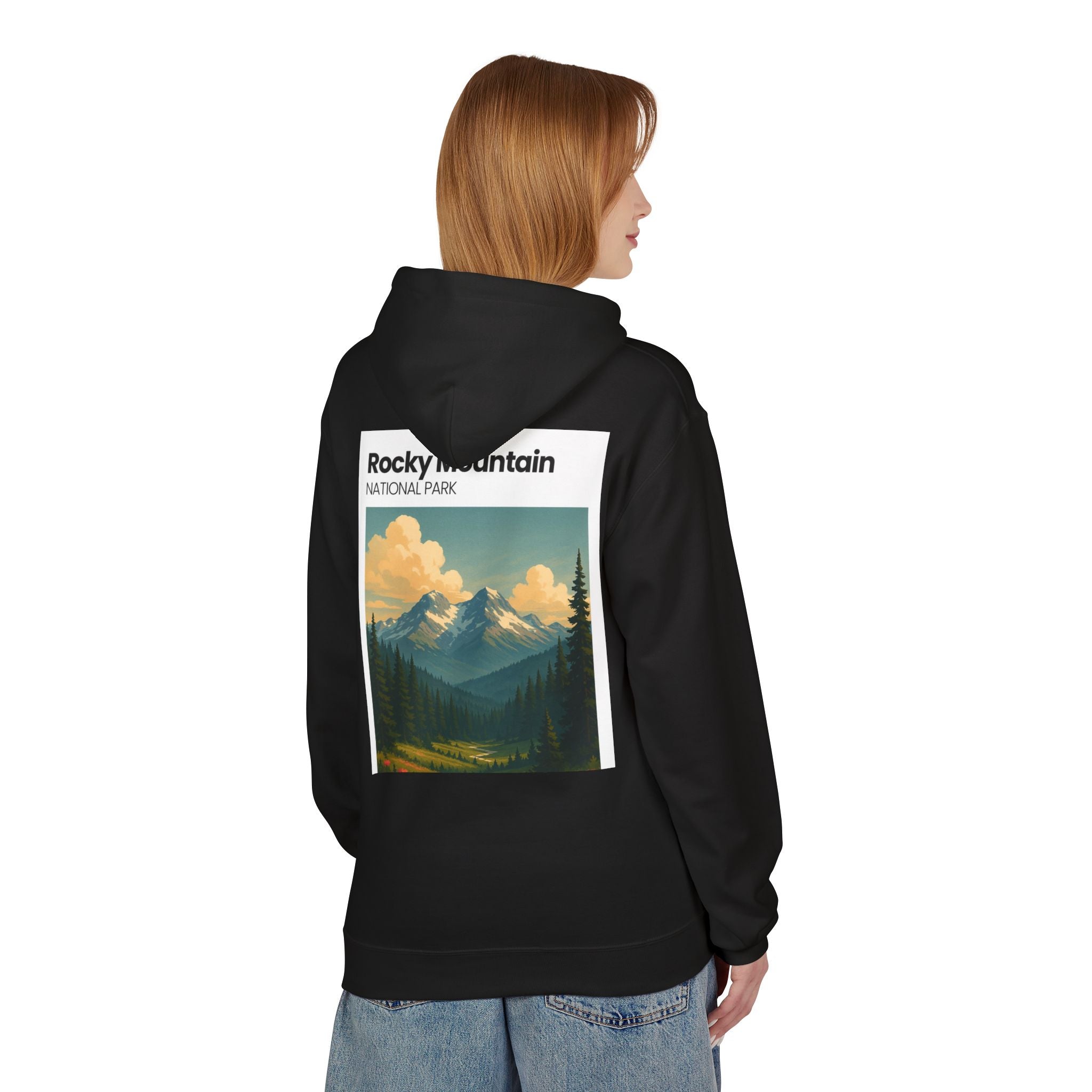 Rocky Mountain National Park Hoodie | Vintage Landscape Print