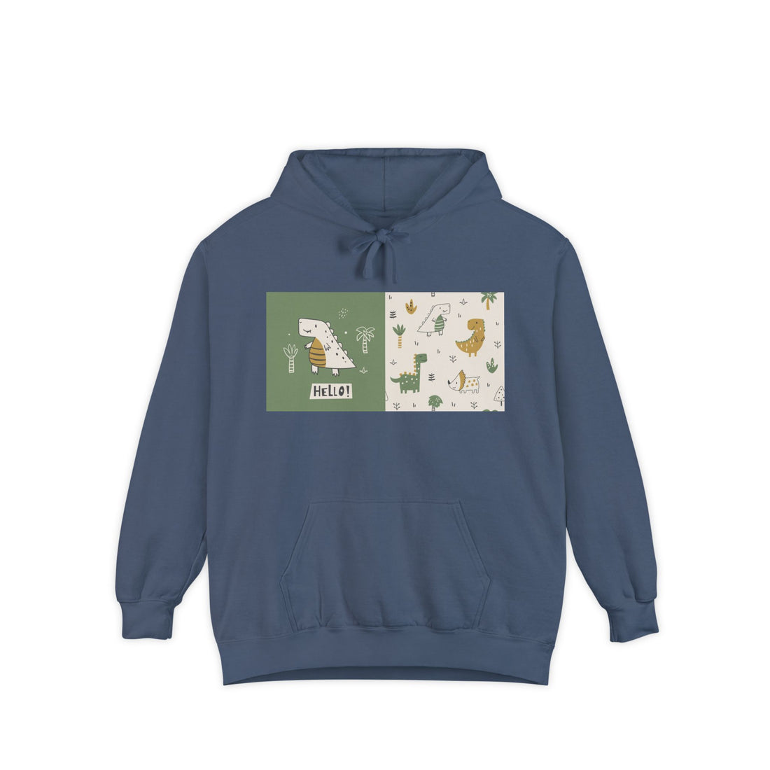 Whimsical Animal Design Hoodie - Cozy Unisex Garment-Dyed Apparel