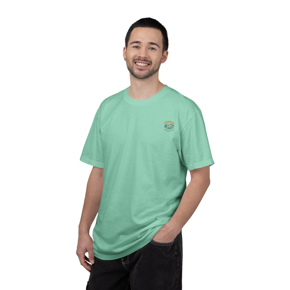 Cuyahoga Valley Waterfall Illustration T-Shirt | National Park Landscape