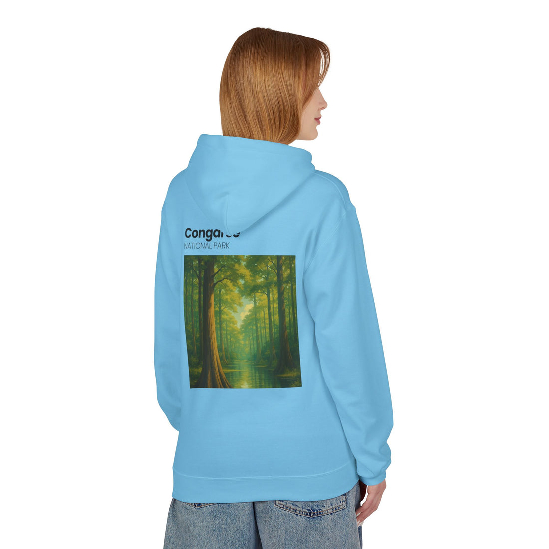 Congaree National Park Forest Scene Hoodie | Scenic Tree Landscape Pullover