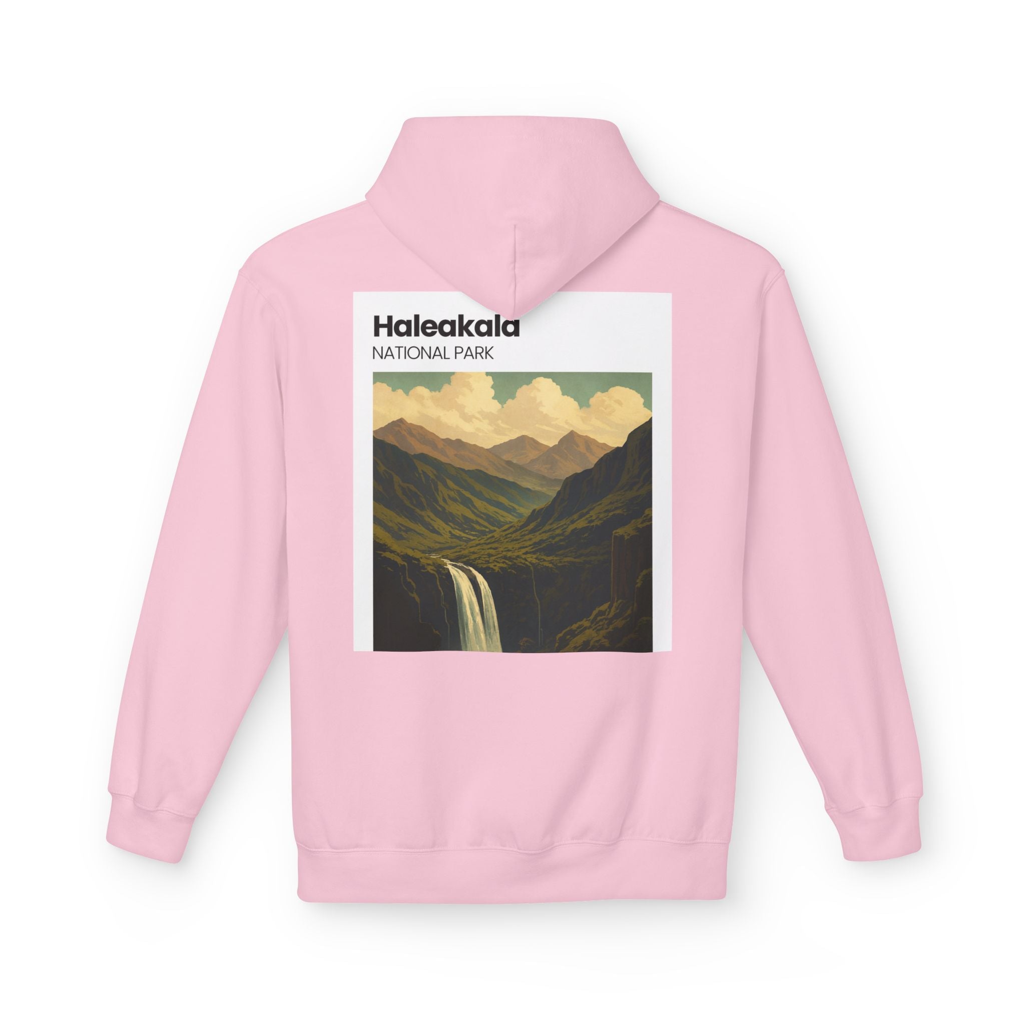 Haleakala National Park Landscape Hoodie | Vintage Mountain Waterfall
