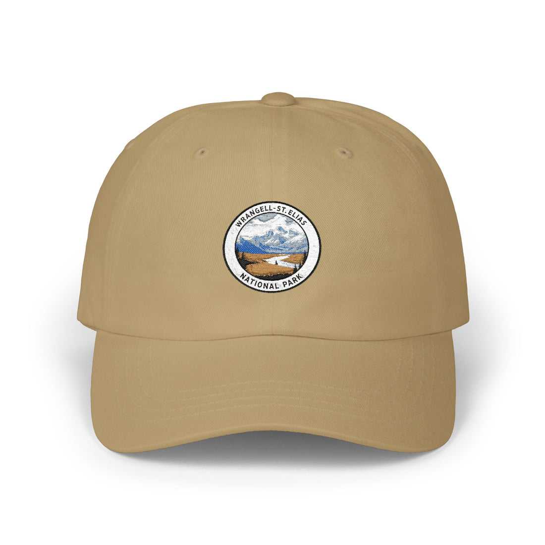 Wrangell St Elias Mountain Landscape Patch Classic Dad Cap | Scenic Outdoor Hat