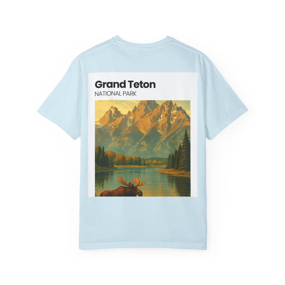 Grand Teton National Park Moose T-Shirt | Vintage Mountain Landscape
