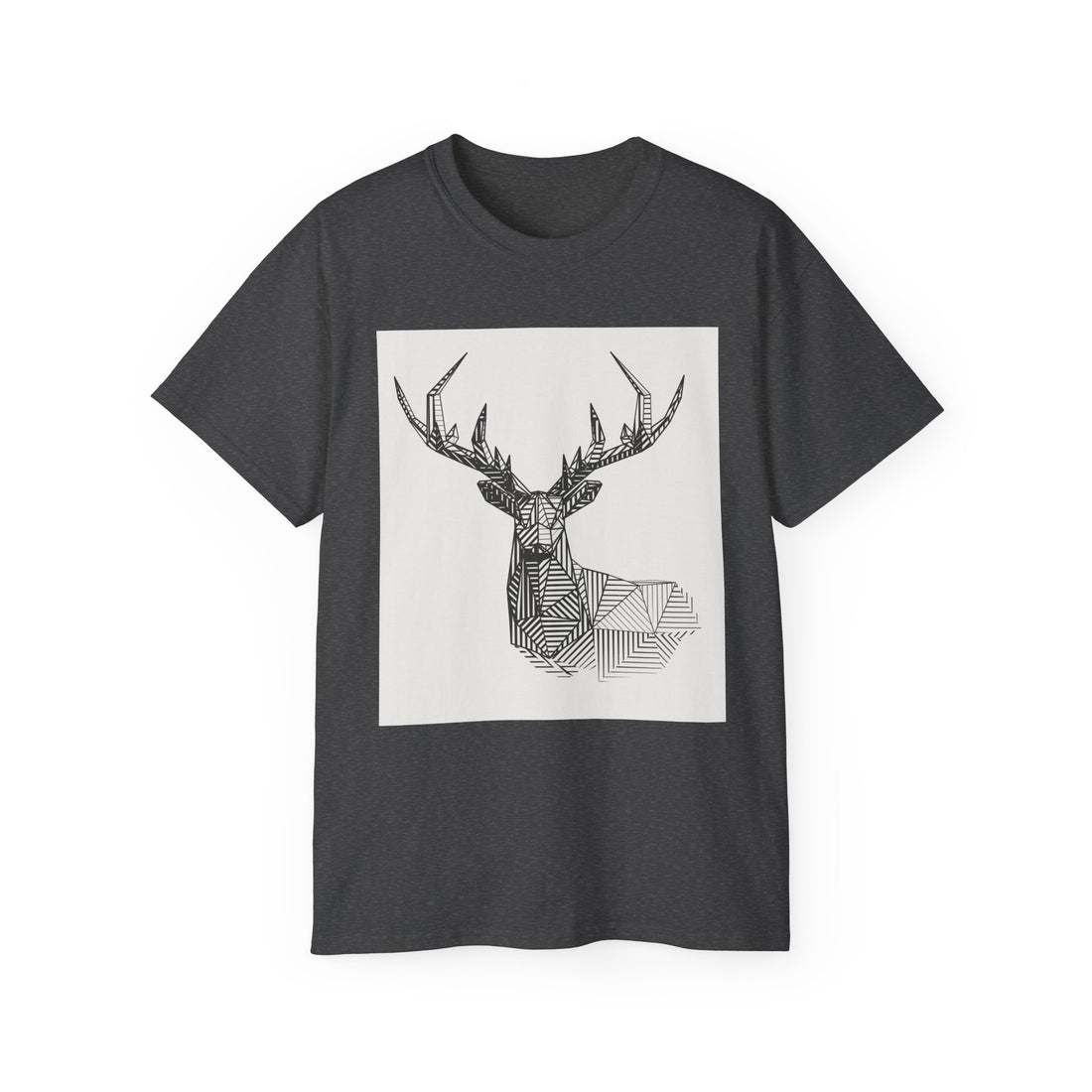 Geometric Deer Graphic Tee - Unisex Ultra Cotton T-Shirt