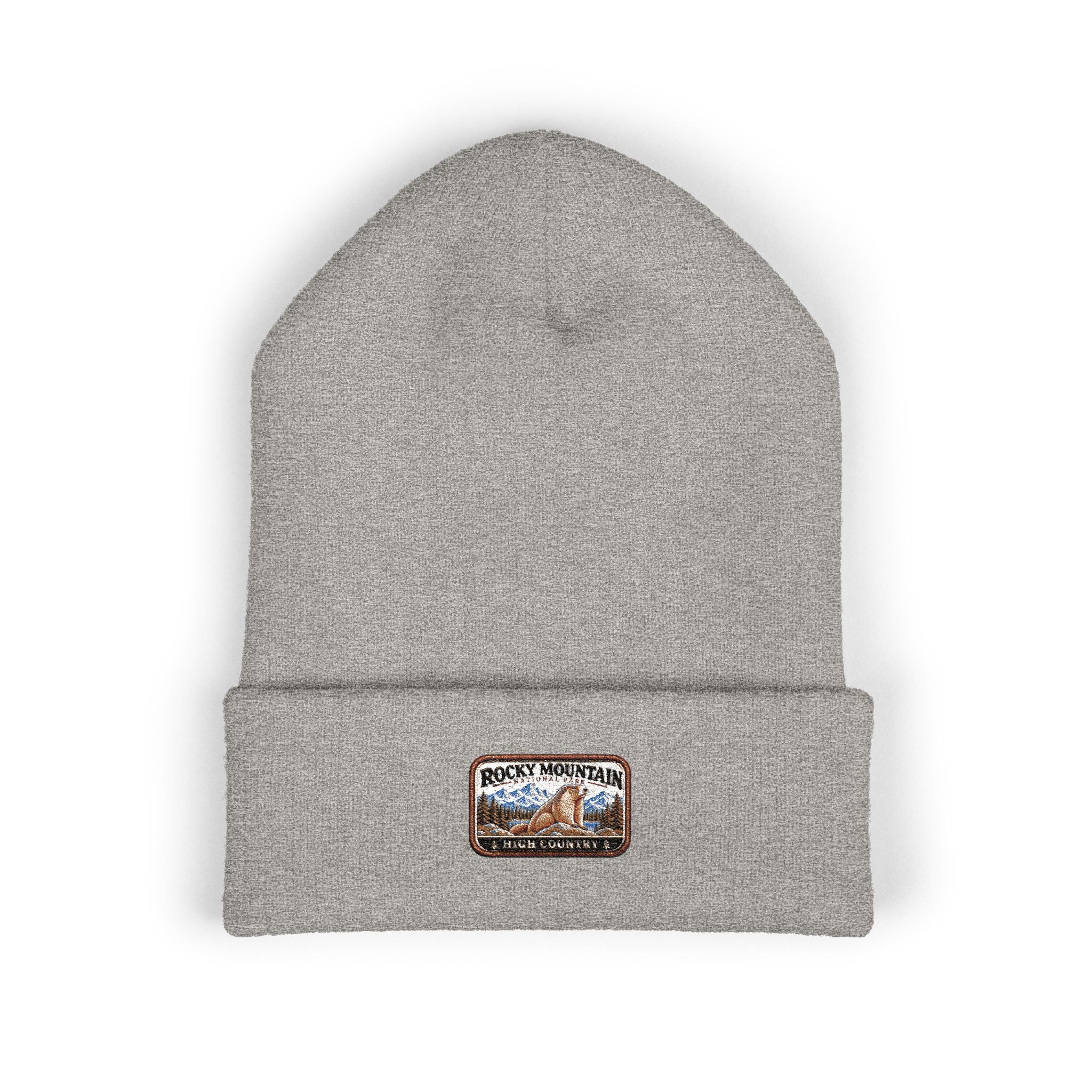 Rocky Mountain National Park Marmot Beanie Square Logo