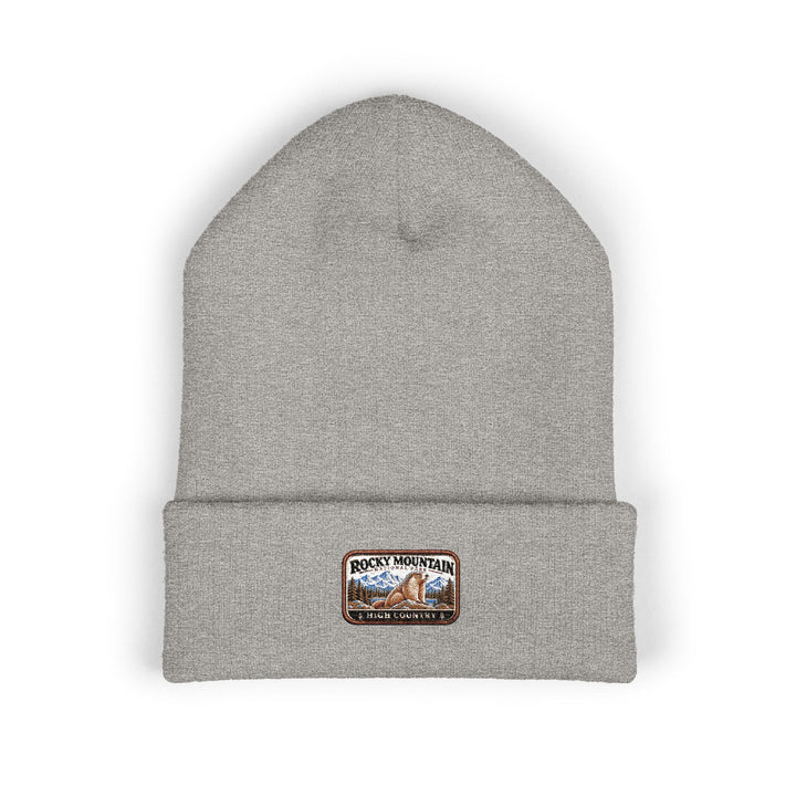 Rocky Mountain National Park Marmot Beanie Square Logo