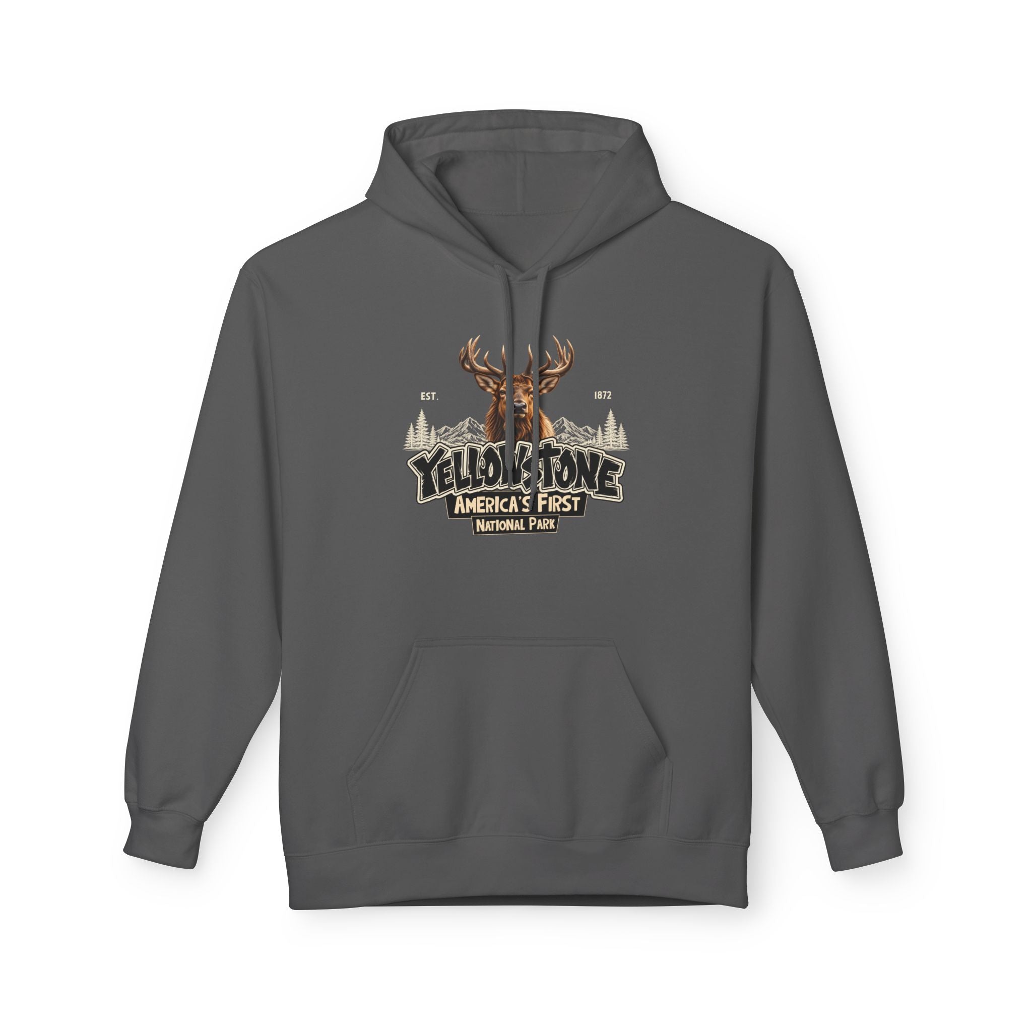 Yellowstone Elk – Where the Wild Still Roams Hoodie Model2