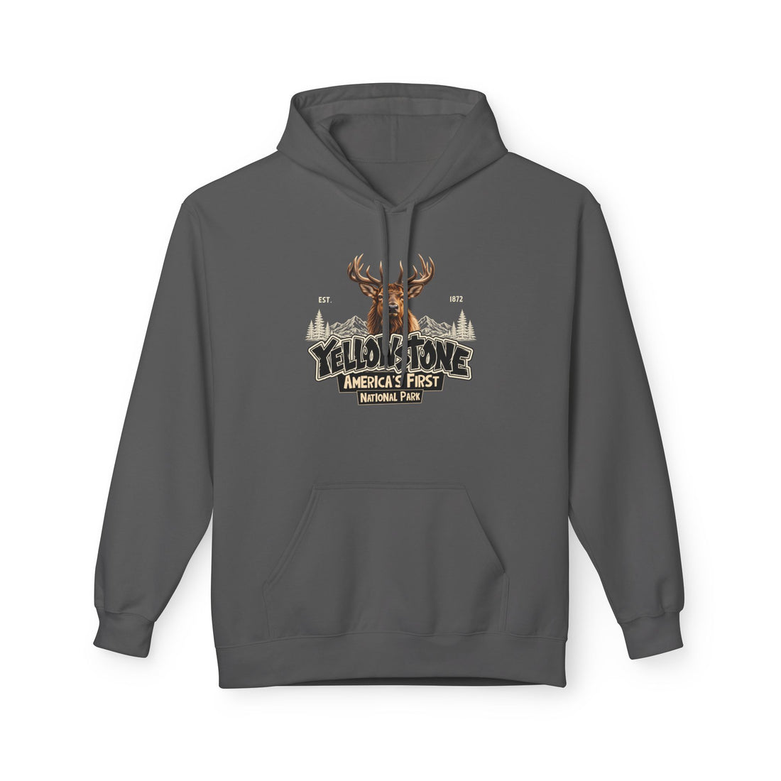 Yellowstone Elk – Where the Wild Still Roams Hoodie Model2