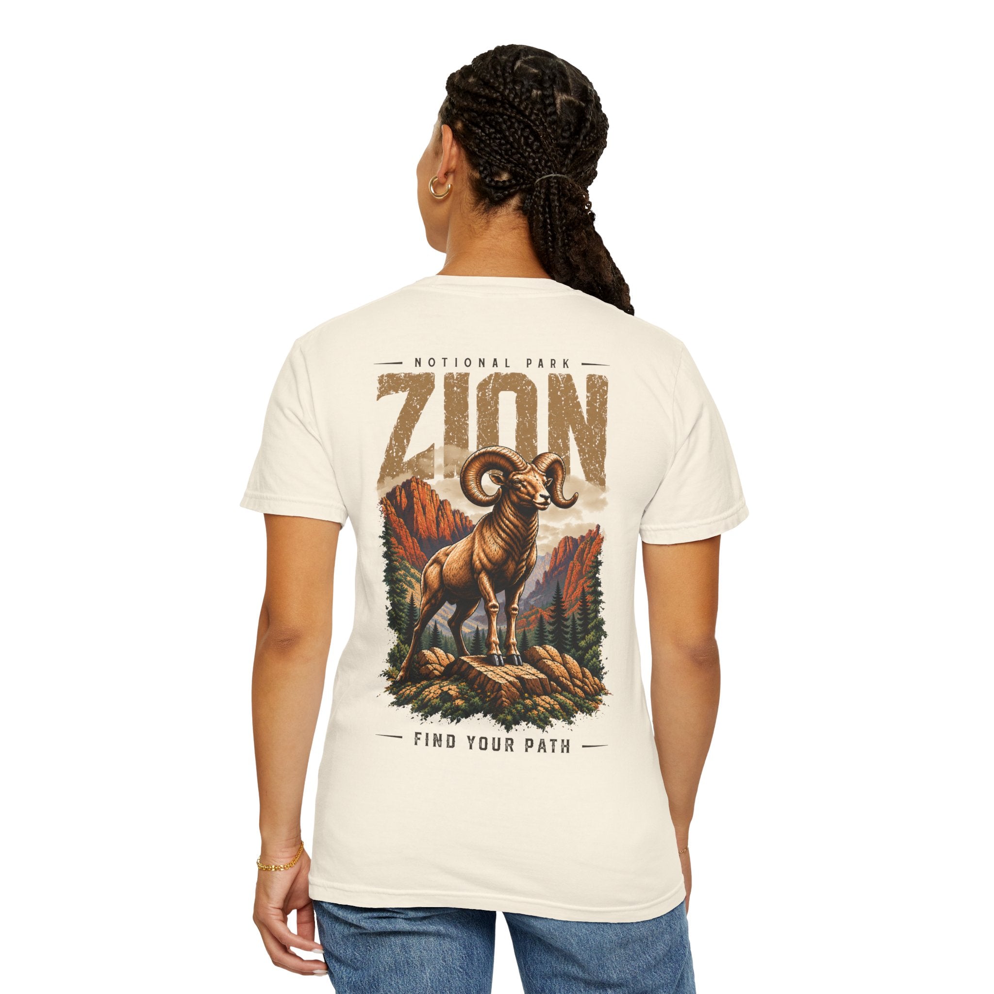Bighorn Sheep Zion National Park Vintage Graphic T-Shirt
