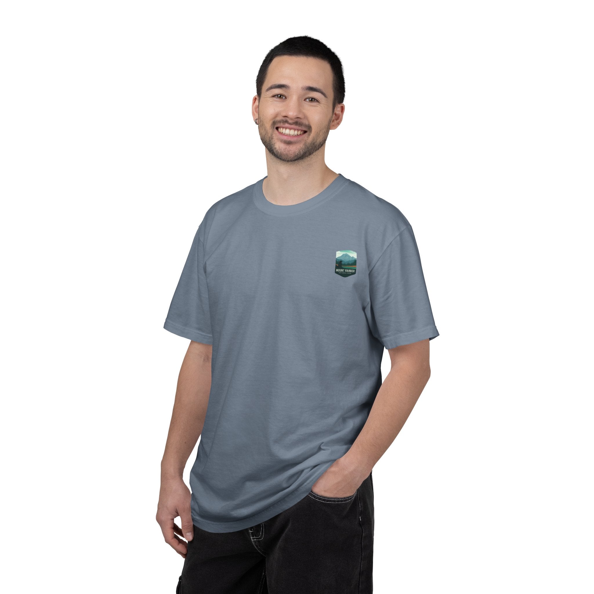Mount Rainier National Park Poster T-Shirt | Vintage Landscape Graphic