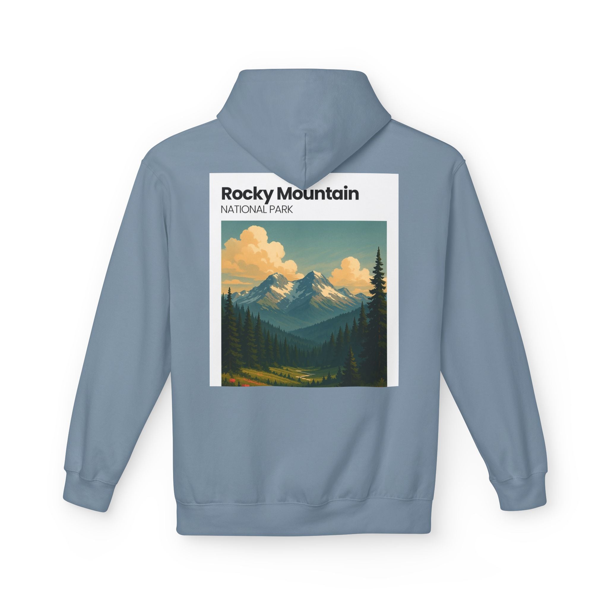 Rocky Mountain National Park Hoodie | Vintage Landscape Print