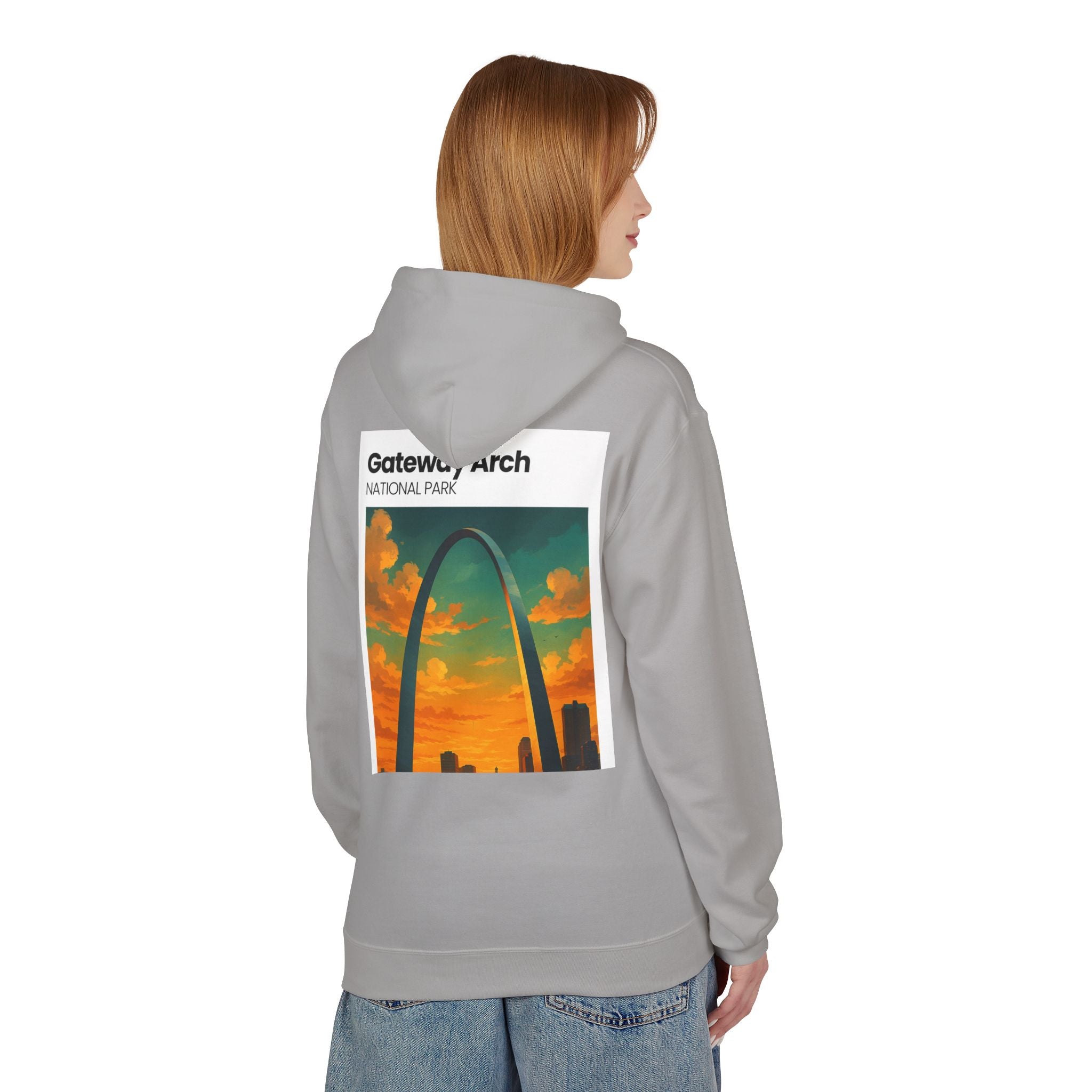 Palm Trees & Waves Hoodie | Small Chest Graphic, Beach Vibes