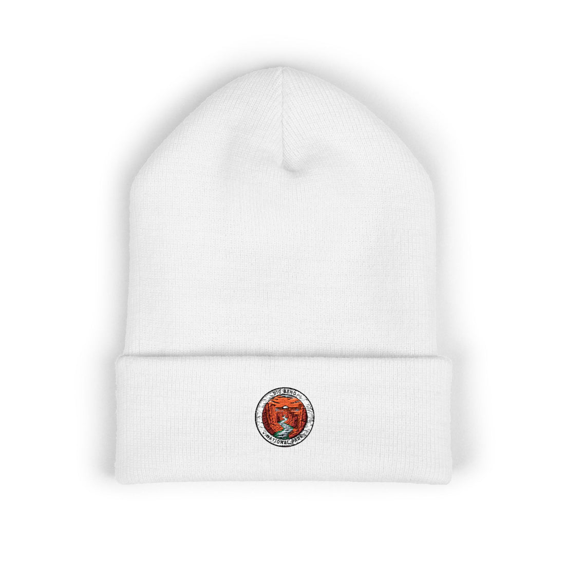 Vintage Lion Head Embroidered Beanie | Cuffed Knit Hat