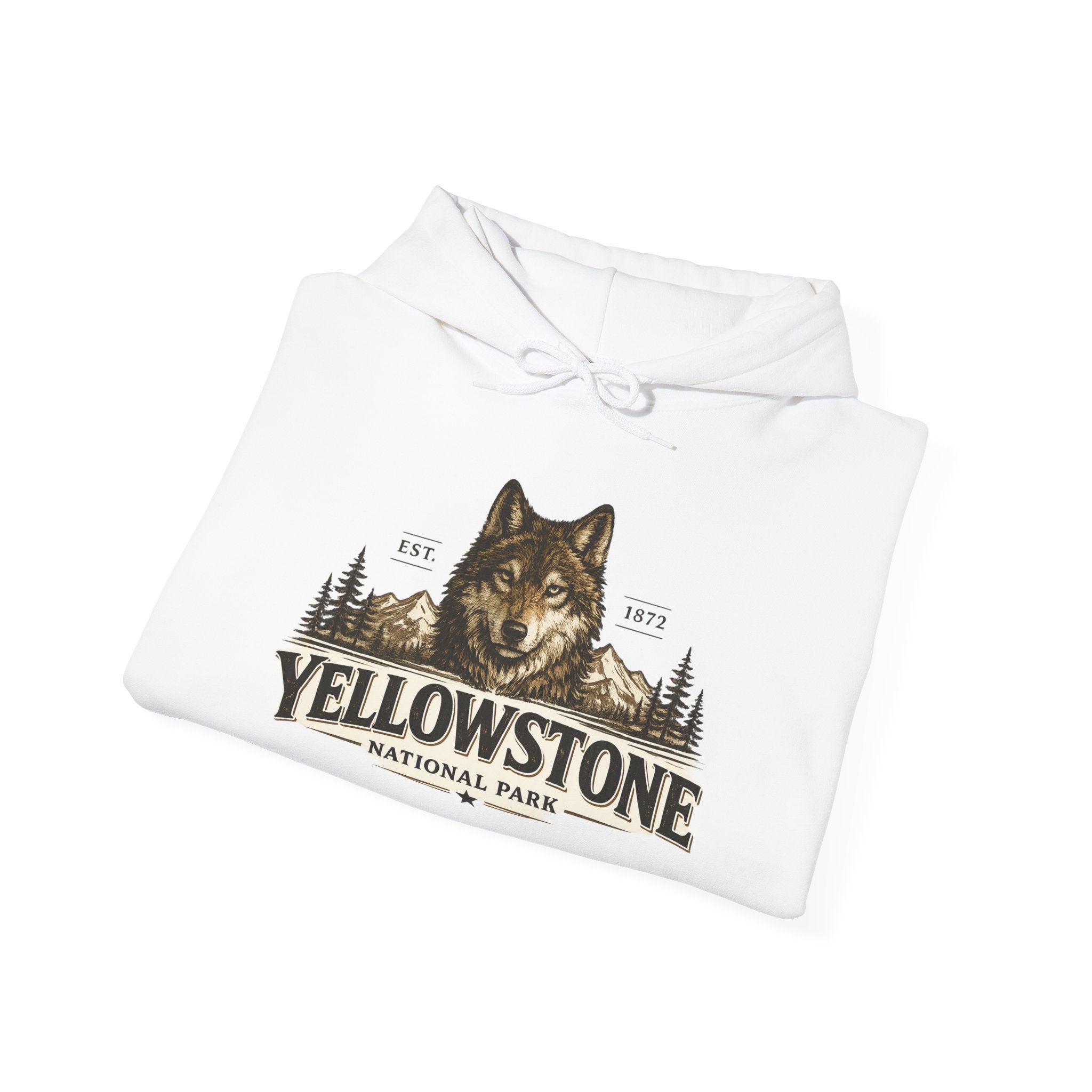 Yellowstone Wolf Hoodie – Where the Wild Still Roams