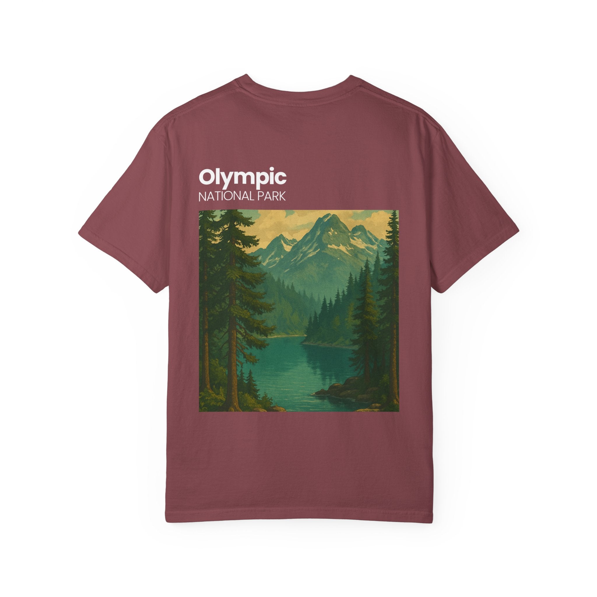Olympic National Park landscape T-Shirt | mountain lake forest tee