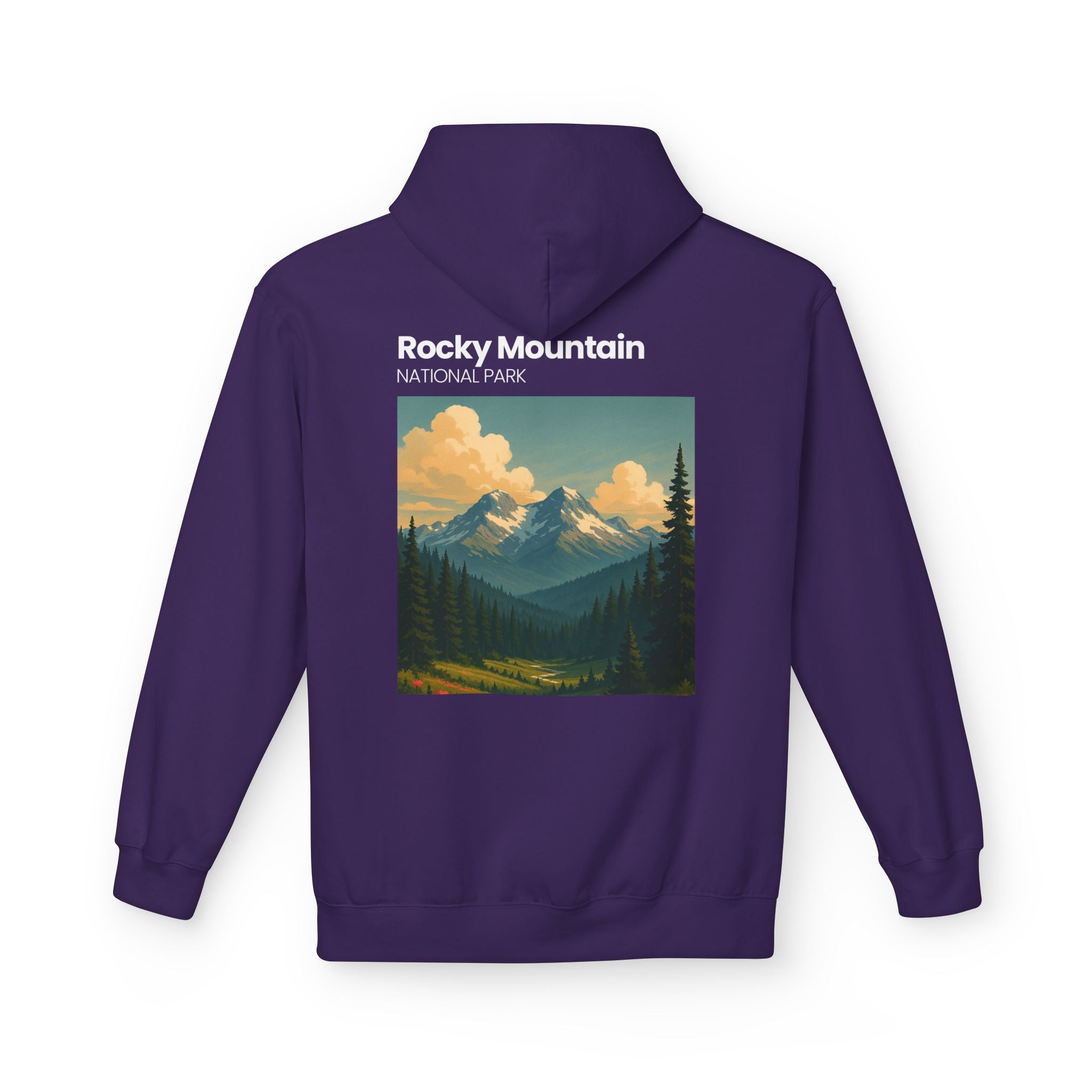 Rocky Mountain National Park Hoodie | Vintage Landscape Print
