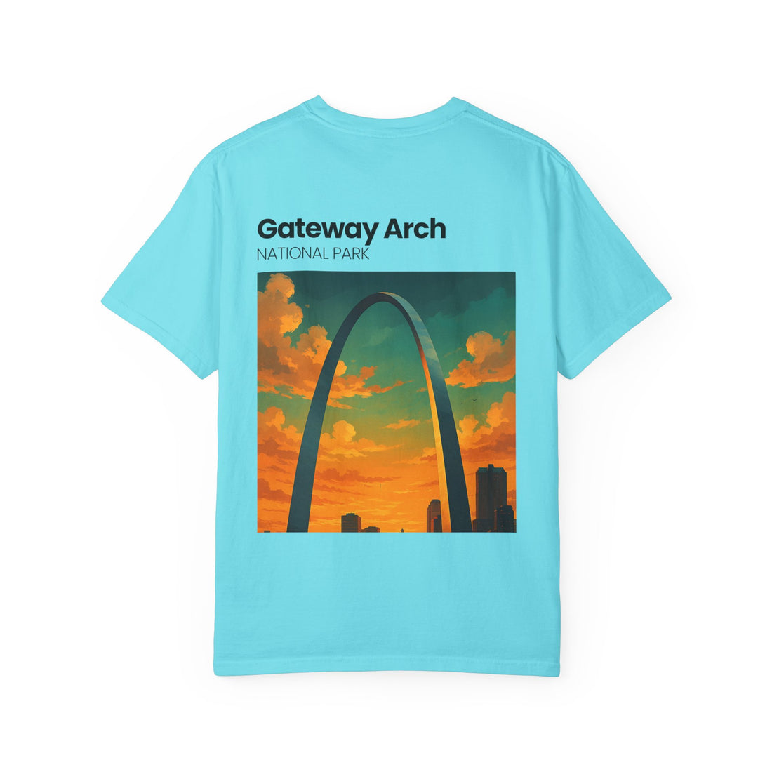 Gateway Arch National Park T-Shirt | St. Louis Skyline Sunset