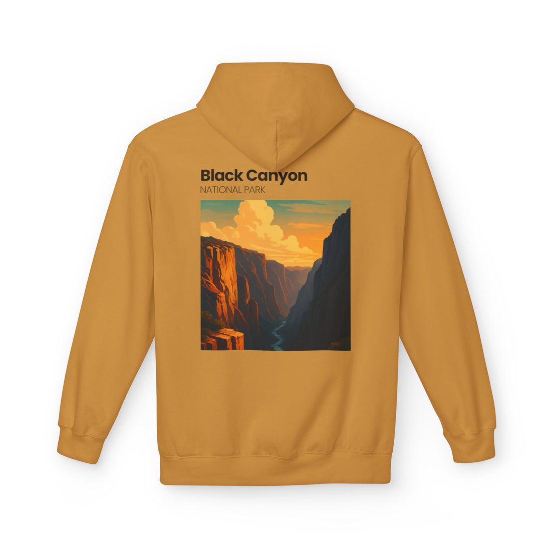 Black Canyon National Park Hoodie | Vintage Canyon Sunset Illustration