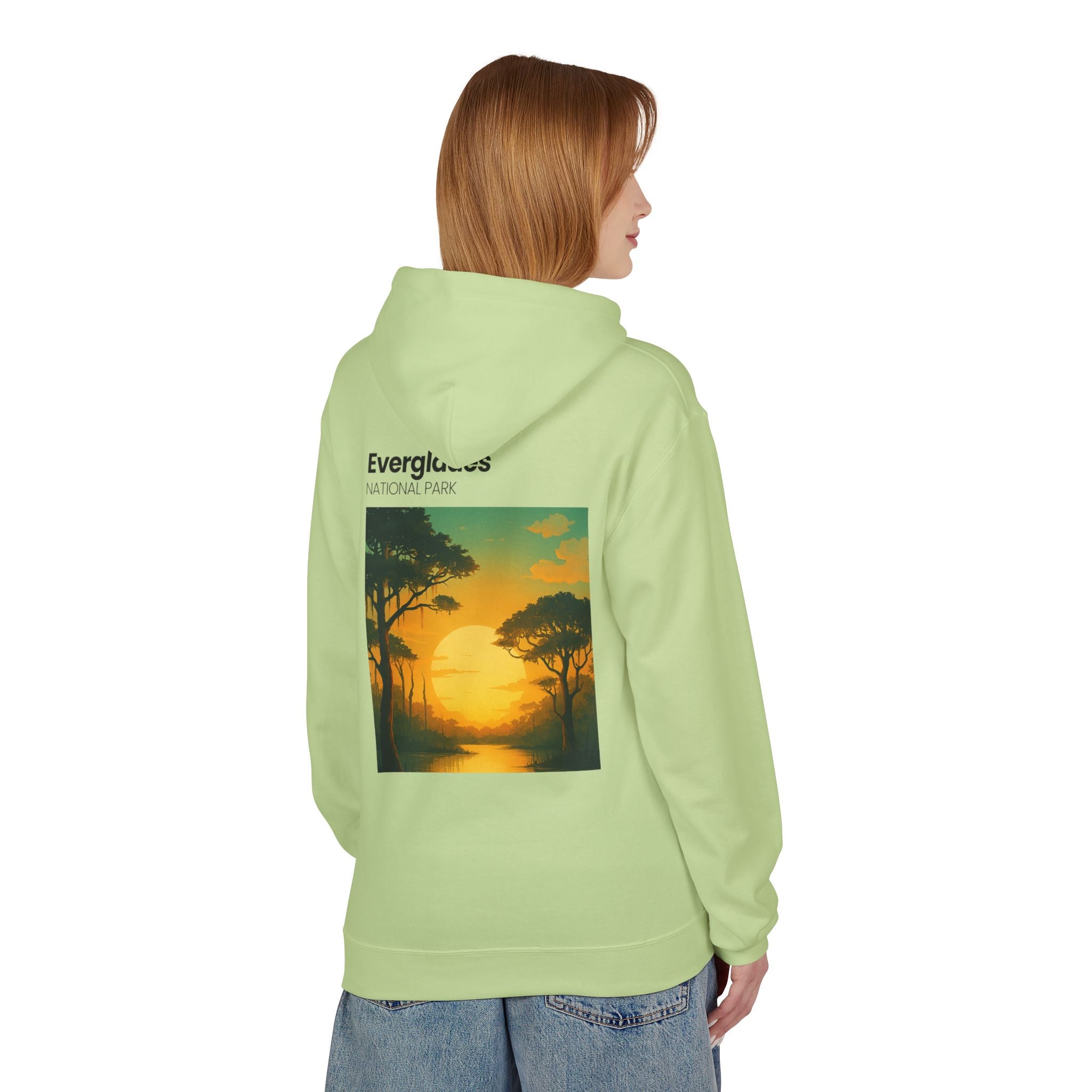 Everglades Sunset Vintage Poster Hoodie | National Park Landscape