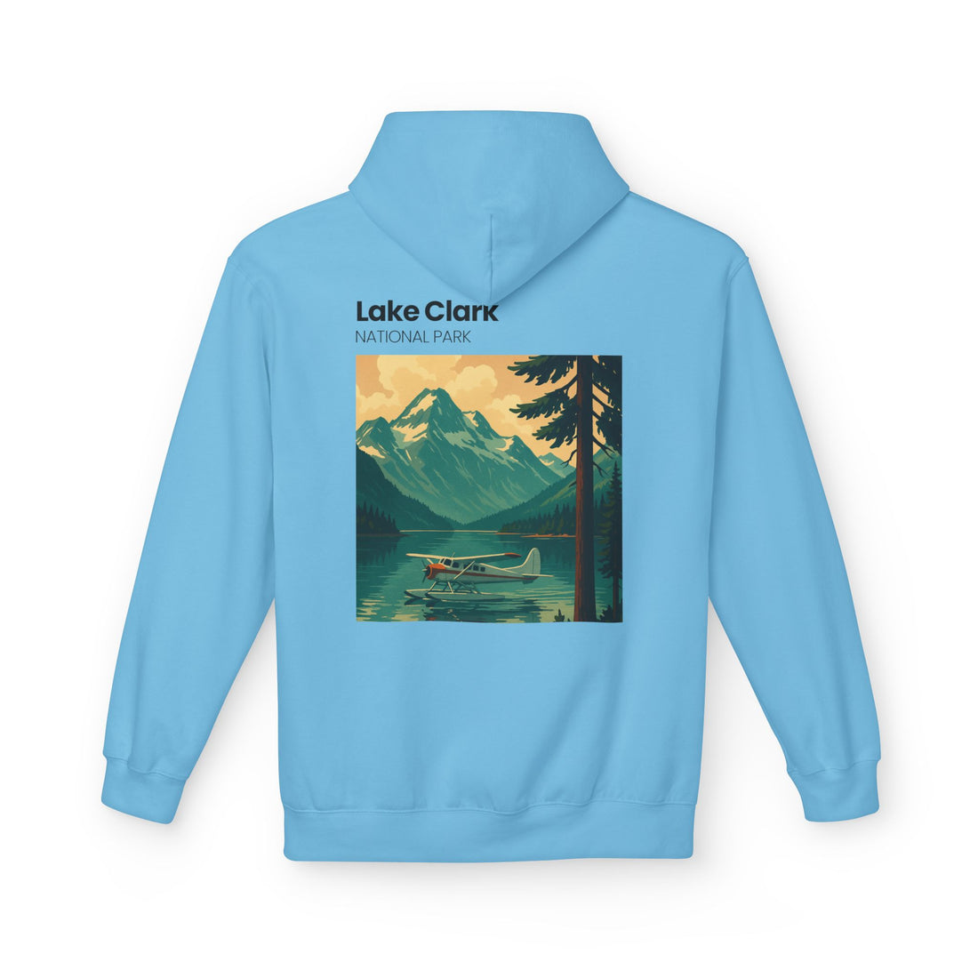 Lake Clark National Park vintage landscape Hoodie | Mountain Lake Seaplane