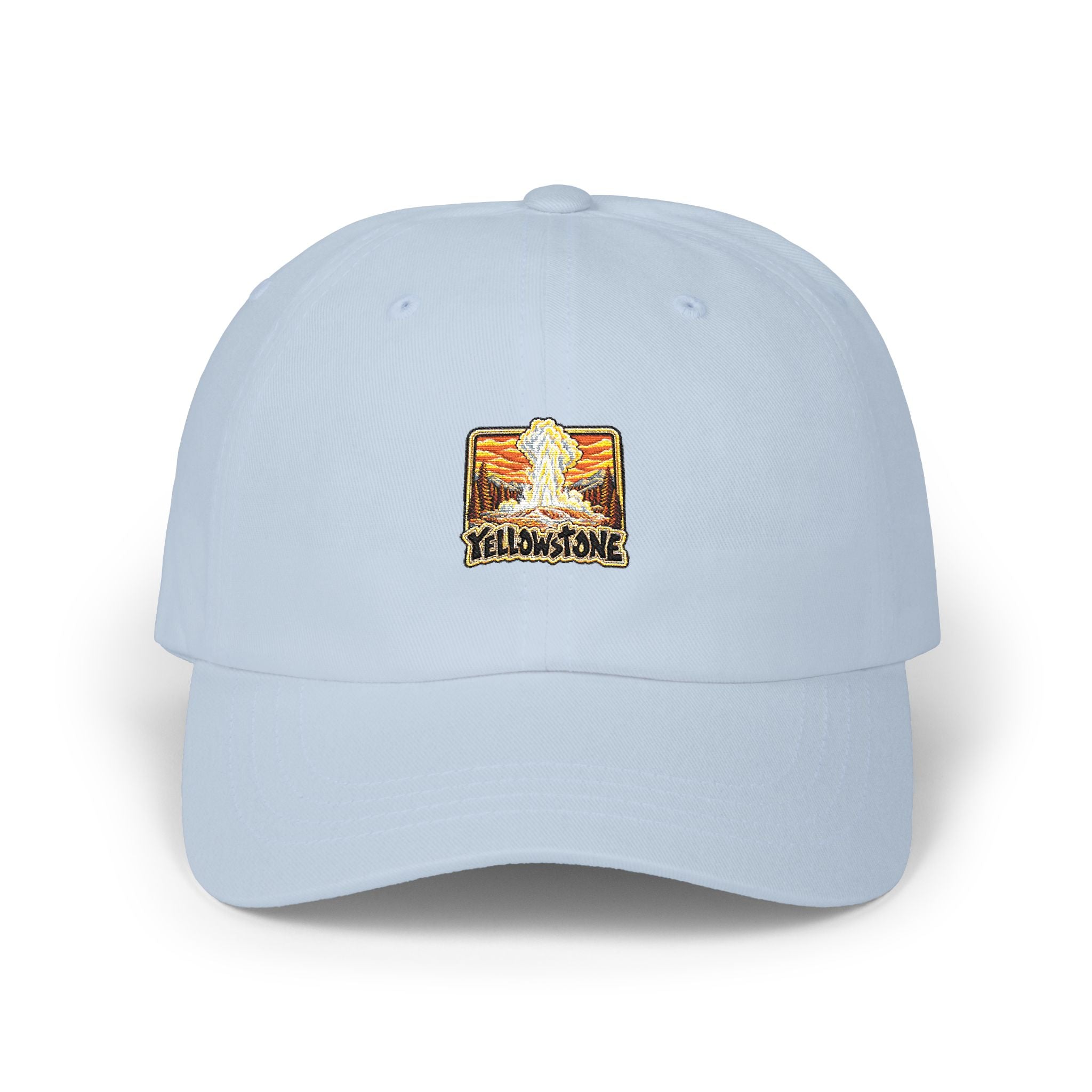 Yellowstone National Park Old Faithful Square Logo Dad Hat