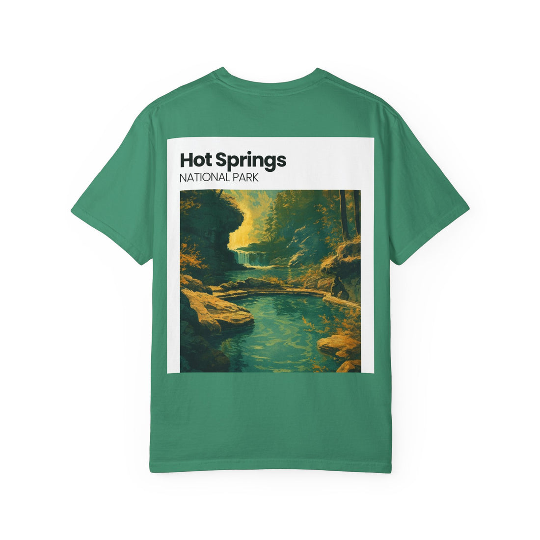 Hot Springs National Park graphic T-shirt | Scenic Hot Spring Illustration