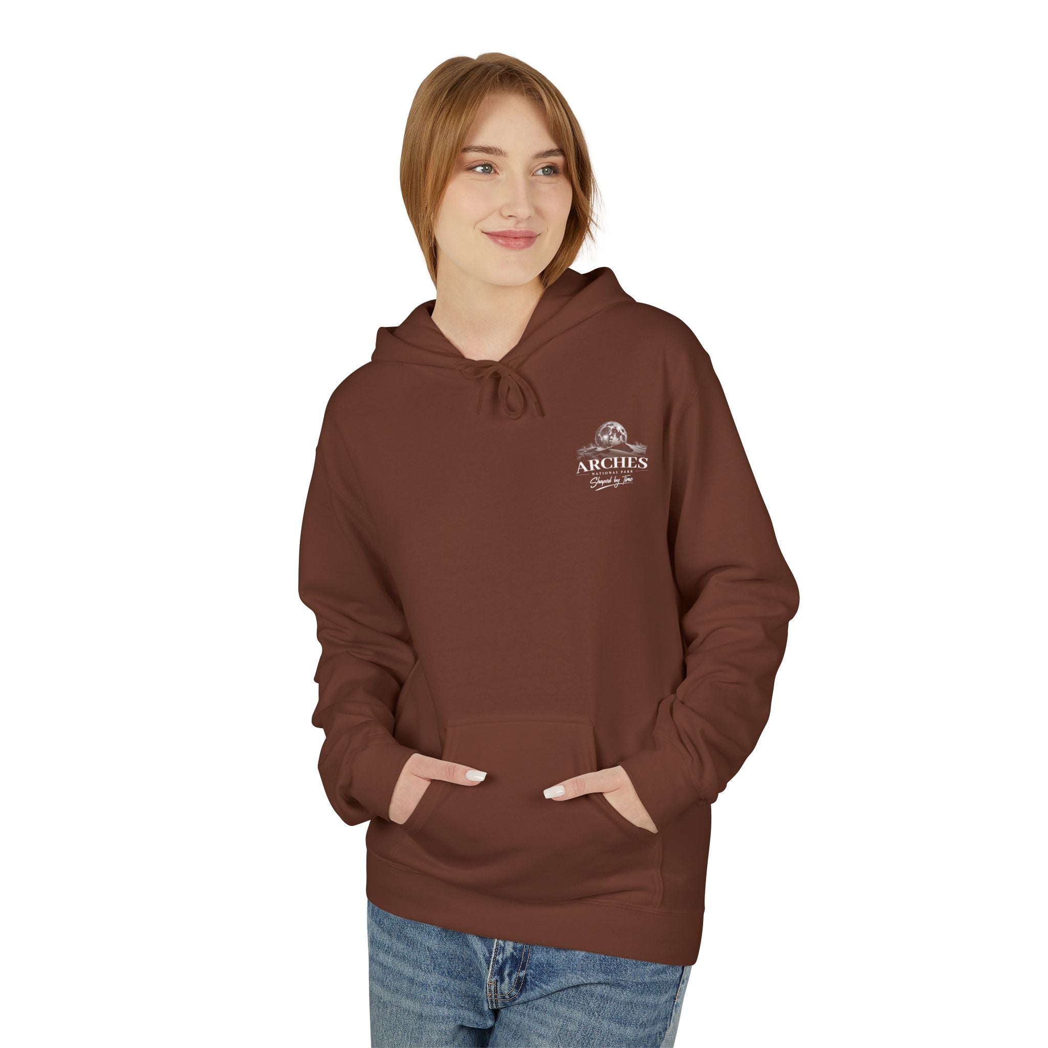 Arches National Park Desert Moon Graphic Hoodie