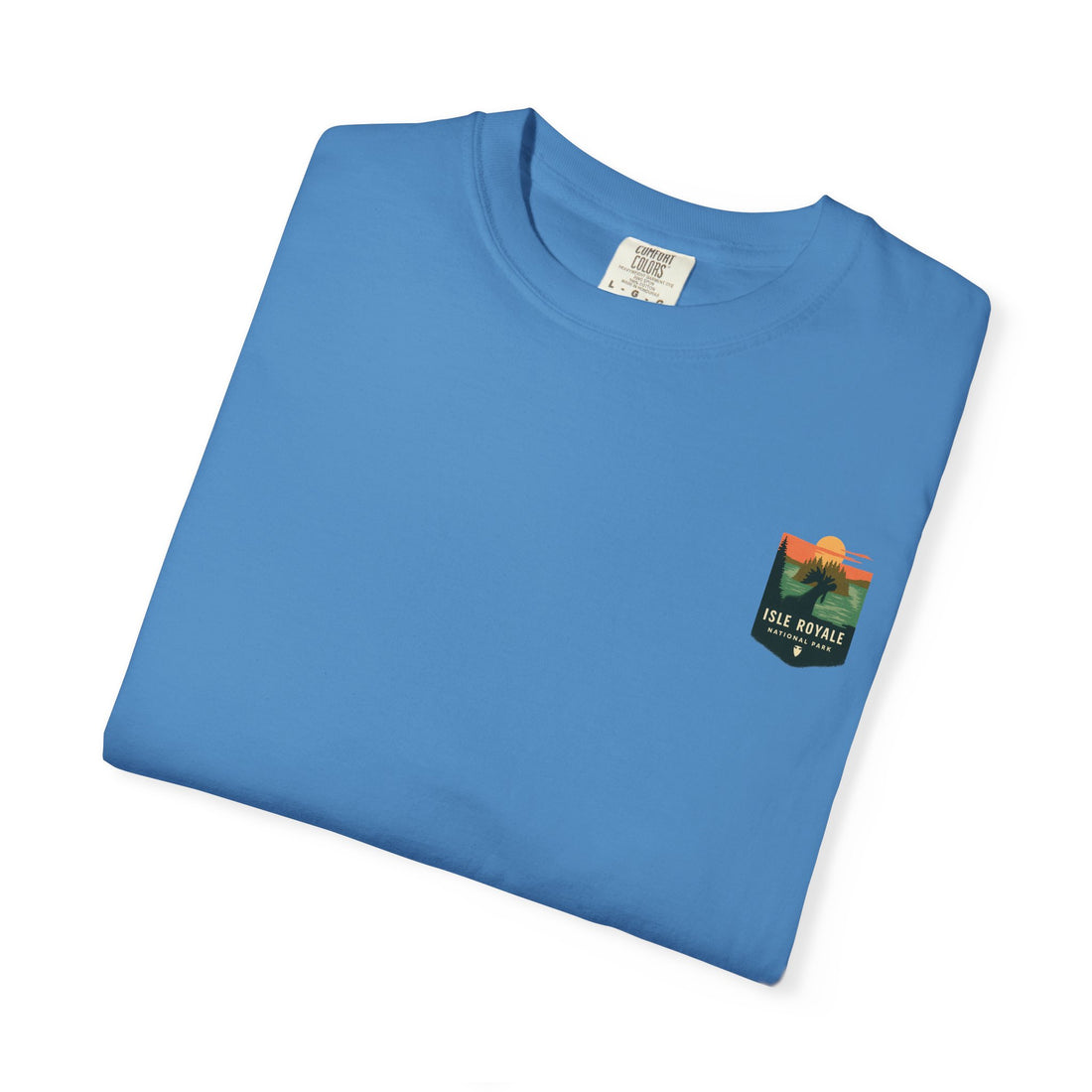 Isle Royale National Park Illustration T-shirt | Scenic Lake Sunrise Tee