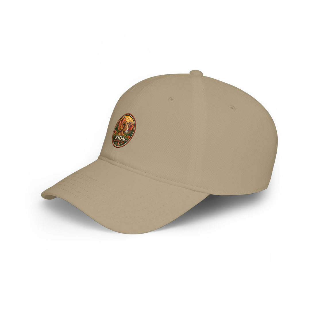 Bighorn Sheep Zion National Park Vintage Graphic Cap round logo