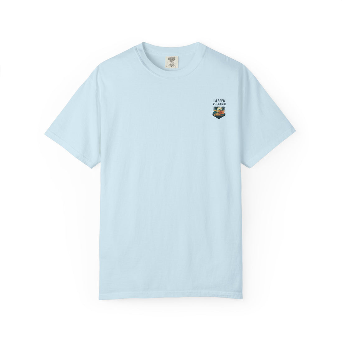 Lassen Volcanic Poster Art T-Shirt | Mountain Eruption Design