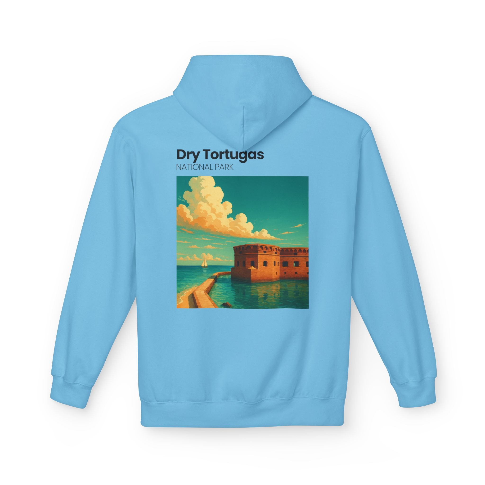 Dry Tortugas National Park Hoodie | Retro Fort Illustration