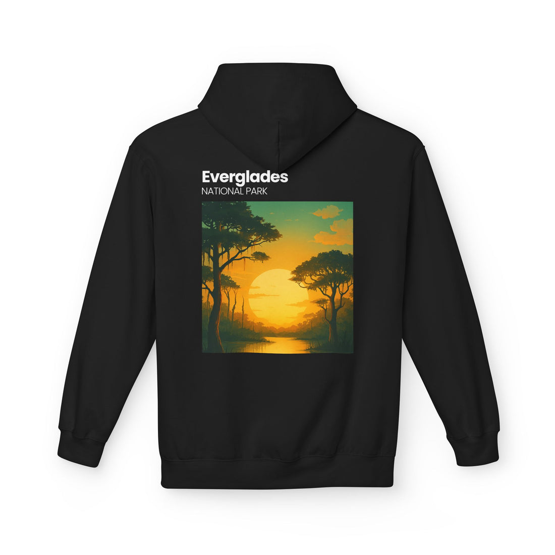 Everglades Sunset Vintage Poster Hoodie | National Park Landscape